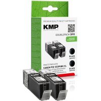 KMP C89D  schwarz Druckerpatronen kompatibel zu Canon 2x PGI-550 XL PGBK