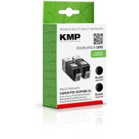 KMP C89D  schwarz Druckerpatronen kompatibel zu Canon 2x PGI-550 XL PGBK