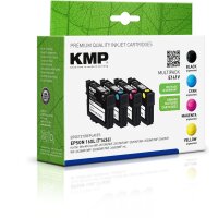 KMP E141V  schwarz, cyan, magenta, gelb Druckerpatronen kompatibel zu EPSON 16XL / T1636XL, 4er-Set