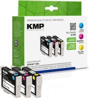KMP E130V  cyan, magenta, gelb Druckerpatronen kompatibel zu EPSON T1306XL, 3er-Set