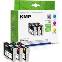 KMP E130V  cyan, magenta, gelb Druckerpatronen kompatibel zu EPSON T1306XL, 3er-Set