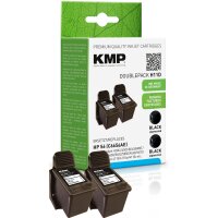 KMP H11D  schwarz Druckerpatronen kompatibel zu HP 2x 56 (C9502AE)