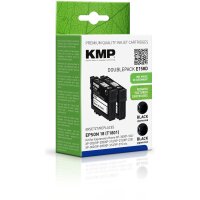 KMP E154D  schwarz Druckerpatrone kompatibel zu EPSON 2x 16 / T1621, 2er-Set