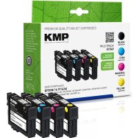 KMP E154V  schwarz, cyan, magenta, gelb Druckerpatrone kompatibel zu EPSON 16 / T1626, 4er-Set