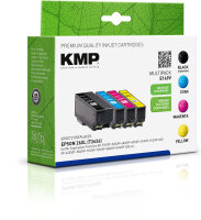 KMP E149V  schwarz, cyan, magenta, gelb Druckerpatrone kompatibel zu EPSON 26XL / T2636XL, 4er-Set