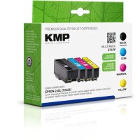 KMP E149V  schwarz, cyan, magenta, gelb Druckerpatrone kompatibel zu EPSON 26XL / T2636XL, 4er-Set