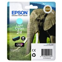 EPSON 24 / T2425 (Elefant) light cyan Drucker