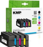 KMP H100V  schwarz, cyan, magenta, gelb Druckerpatronen kompatibel zu HP 950XL/951XL (C2P43AE), 4er-Set