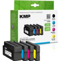 KMP H100V  schwarz, cyan, magenta, gelb Druckerpatronen kompatibel zu HP 950XL/951XL (C2P43AE), 4er-Set