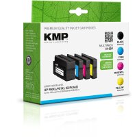 KMP H100V  schwarz, cyan, magenta, gelb Druckerpatronen kompatibel zu HP 950XL/951XL (C2P43AE), 4er-Set