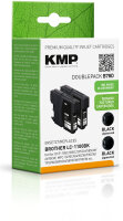 KMP B78D  schwarz Druckerpatronen kompatibel zu brother LC-1100BK, 2er-Set