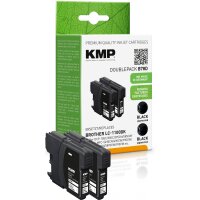 KMP B78D  schwarz Druckerpatronen kompatibel zu brother LC-1100BK, 2er-Set