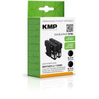 KMP B78D  schwarz Druckerpatronen kompatibel zu brother LC-1100BK, 2er-Set