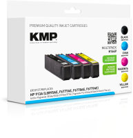 KMP H164V  schwarz, cyan, magenta, gelb Druckerpatronen kompatibel zu HP 913A (L0R95AE, F6T77AE, F6T78AE, F6T79AE), 4er-Set