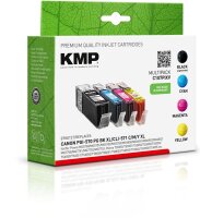 KMP C107PIXV  schwarz, cyan, magenta, gelb Druckerpatronen kompatibel zu Canon PGI-570 XL PGBK, CLI-571 XL C/M/Y, 4er-Set