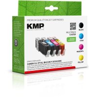 KMP C107XV  schwarz, cyan, magenta, gelb Druckerpatronen...