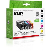 KMP C100V  pigmentschwarz, schwarz, cyan, magenta, gelb...