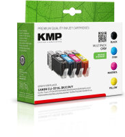 KMP C90V  schwarz, cyan, magenta, gelb Druckerpatronen kompatibel zu Canon CLI-551 XL BK/C/M/Y, 4er-Set