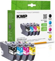 KMP B58V  schwarz, cyan, magenta, gelb Druckerpatronen kompatibel zu brother LC-3217VALDR, 4er-Set