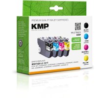 KMP B58V  schwarz, cyan, magenta, gelb Druckerpatronen kompatibel zu brother LC-3217VALDR, 4er-Set