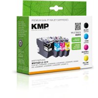 KMP B58VX  schwarz, cyan, magenta, gelb Druckerpatronen kompatibel zu brother LC-3219VALDR, 4er-Set