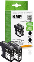 KMP B60D  schwarz Druckerpatronen kompatibel zu brother LC-123BK, 2er-Set
