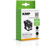 KMP B60D  schwarz Druckerpatronen kompatibel zu brother LC-123BK, 2er-Set