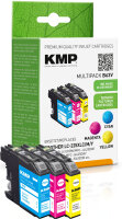 KMP B63V  cyan, magenta, gelb Druckerpatronen kompatibel zu brother LC-225XL C/M/Y, 3er-Set