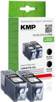 KMP C72D  schwarz Druckerpatronen kompatibel zu Canon 2x PGI-520, 2er-Set