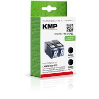 KMP C72D  schwarz Druckerpatronen kompatibel zu Canon 2x PGI-520, 2er-Set