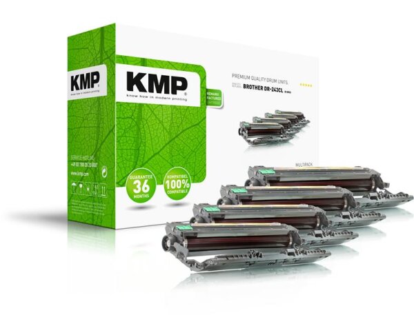 KMP B-DR32  schwarz, cyan, magenta, gelb Trommel kompatibel zu brother DR-243CL, 4er-Set