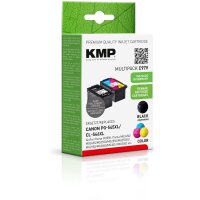 KMP C97V  schwarz, color Druckköpfe kompatibel zu Canon PG-545XL + CL-546XL, 2er-Set