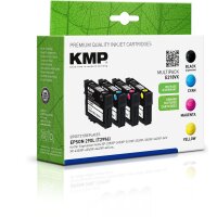 KMP E218VX  schwarz, cyan, magenta, gelb Druckerpatrone kompatibel zu EPSON T2996XL, 4er-Set