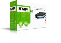 KMP H-T122CMY  cyan, magenta, gelb Toner kompatibel zu HP 304A (CF372AM), 3er-Set