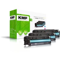 KMP H-T122CMY  cyan, magenta, gelb Toner kompatibel zu HP 304A (CF372AM), 3er-Set