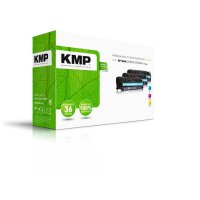 KMP H-T122CMY  cyan, magenta, gelb Toner kompatibel zu HP 304A (CF372AM), 3er-Set