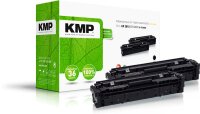 KMP H-T215DX  schwarz Toner kompatibel zu HP 201X (CF400XD), 2er-Set