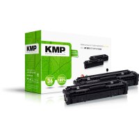 KMP H-T215DX  schwarz Toner kompatibel zu HP 201X (CF400XD), 2er-Set