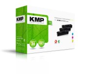 KMP H-T215VX  cyan, magenta, gelb Toner kompatibel zu HP 201X (CF253XM), 3er-Set
