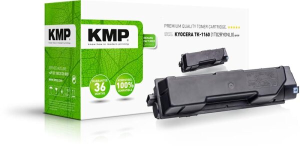 KMP K-T77  schwarz Toner kompatibel zu KYOCERA TK-1160