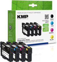 KMP E201V  schwarz, cyan, magenta, gelb Druckerpatronen kompatibel zu EPSON 603XL (T03A6), 4er-Set