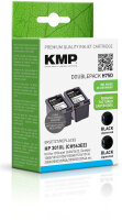 KMP H75D  schwarz Druckerpatronen kompatibel zu HP 301XL (CH563EE), 2er-Set