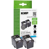 KMP H75D  schwarz Druckerpatronen kompatibel zu HP 301XL (CH563EE), 2er-Set