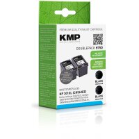 KMP H75D  schwarz Druckerpatronen kompatibel zu HP 301XL (CH563EE), 2er-Set