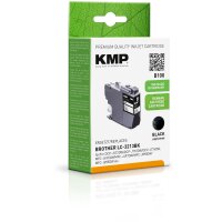 KMP Patrone Brother LC-3213BK black 400 S. B100 remanufact.