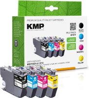 KMP B101V  schwarz, cyan, magenta, gelb Druckerpatronen kompatibel zu brother LC-3213VAL, 4er-Set