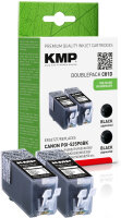 KMP C81D  schwarz Druckerpatronen kompatibel zu Canon PGI-525 BK Twinpack, 2er-Set