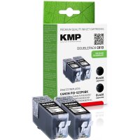 KMP C81D  schwarz Druckerpatronen kompatibel zu Canon PGI-525 BK Twinpack, 2er-Set