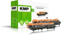 KMP 1248,0021  schwarz Toner kompatibel zu brother 2x TN-242BK, 2er-Set