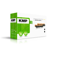 KMP 1248,0021  schwarz Toner kompatibel zu brother 2x TN-242BK, 2er-Set